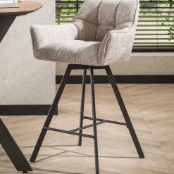 Emob Barhocker Aster - 56x52x95cm - drehbar - sand