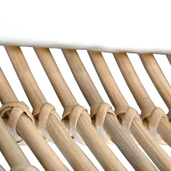 CBA Barhocker Bali - 51x47x92,5cm - mit Sitzkissen - Rattan/Weiß