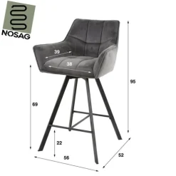 Emob Barhocker Hargreaves | 53 x 57 x 96 cm |