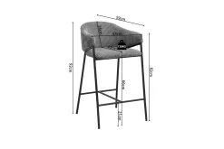 Rousseau Barhocker Iggy | 54 x 59 x 90 cm |