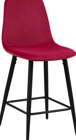 Rousseau Barhocker Jani - bordeauxfarbener Samt