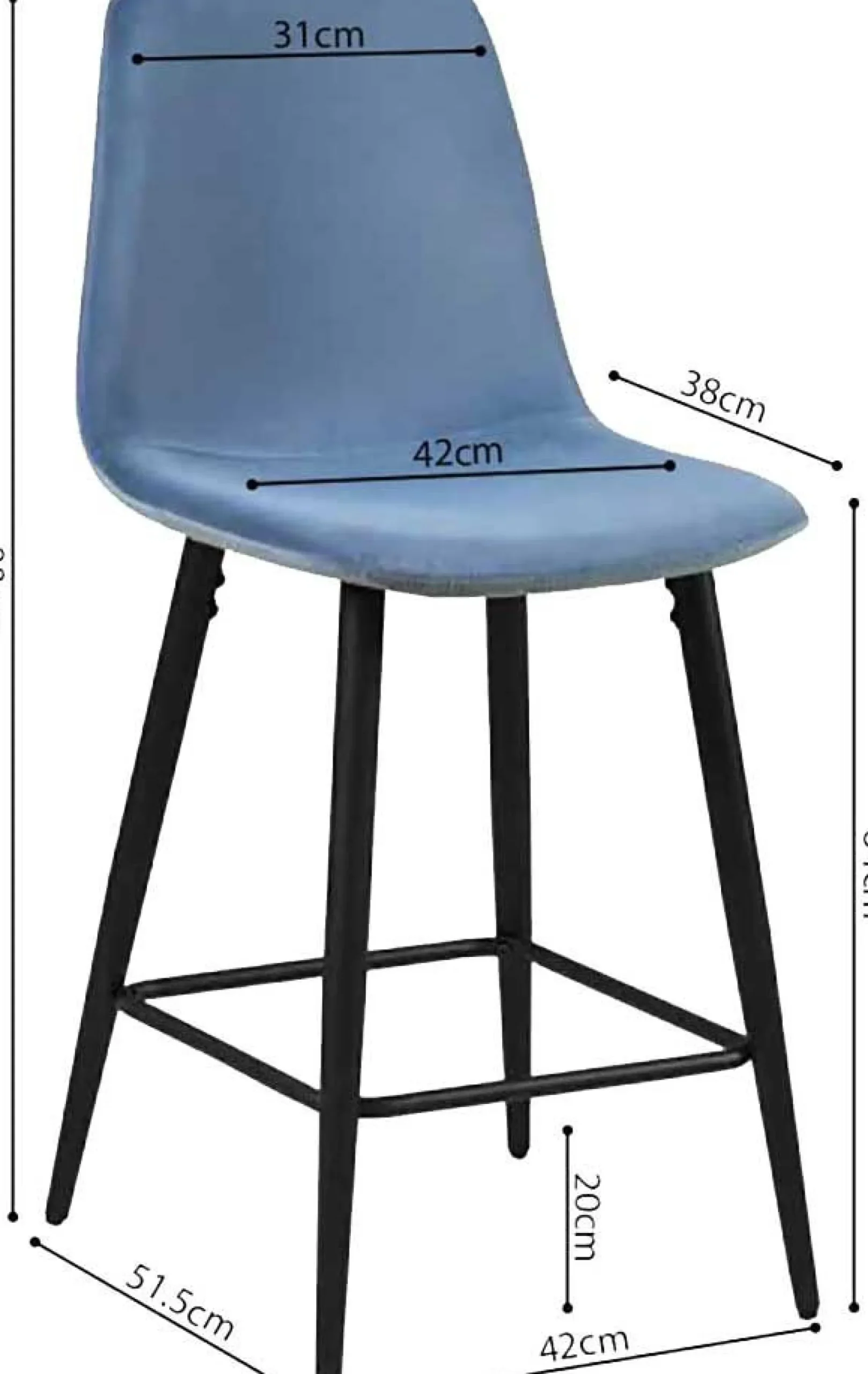 Rousseau Barhocker Jani hell Samt
