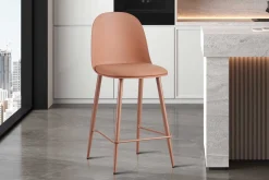 Rousseau Barhocker Jasmin - 44x51x100cm - mit Kissen - terracotta