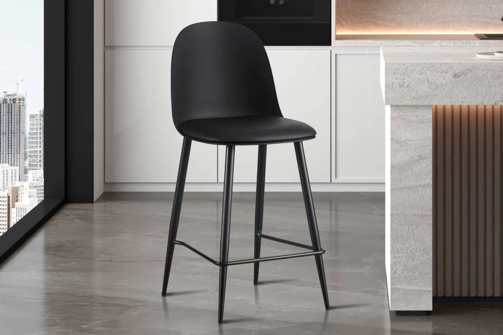 Rousseau Barhocker Jasmin - 44x51x100cm - mit Kissen -