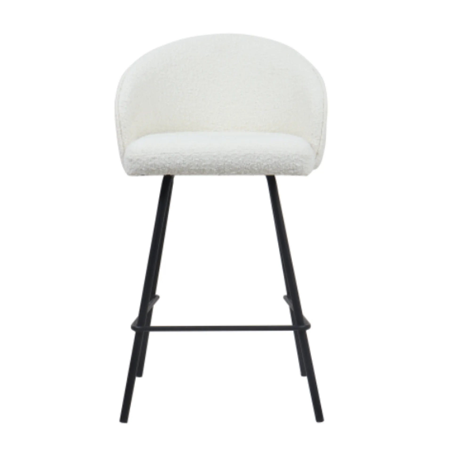 Rousseau Barhocker June Bouclé | Metallbeine | H87 x B52 x T51 cm