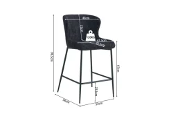 Rousseau Barhocker Lisa | 52 x 56 x 97 cm | Dunkel