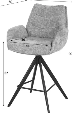 Emob Barhocker Lungo - 56x60x99cm - drehbar -