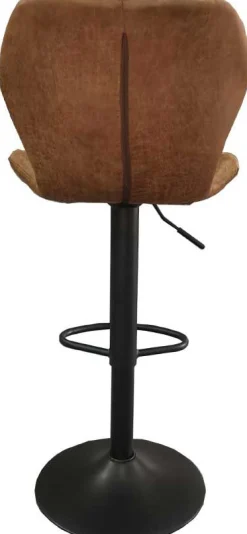 Rousseau Barhocker Malaga PU Cognac - Vintage Metallbeine | H-H 90-111 x B-L 48 x T-P 52 cm