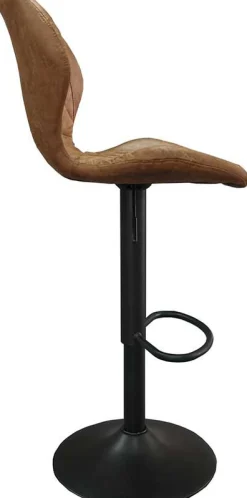 Rousseau Barhocker Malaga PU Cognac - Vintage Metallbeine | H-H 90-111 x B-L 48 x T-P 52 cm