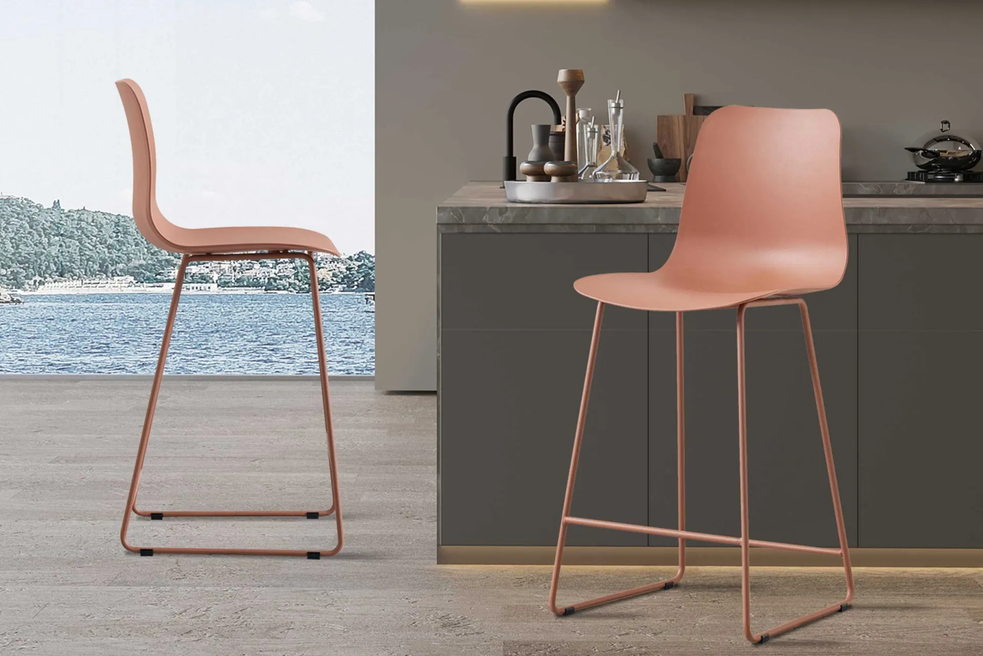 Rousseau Barhocker Marie-terrakotta Farbe