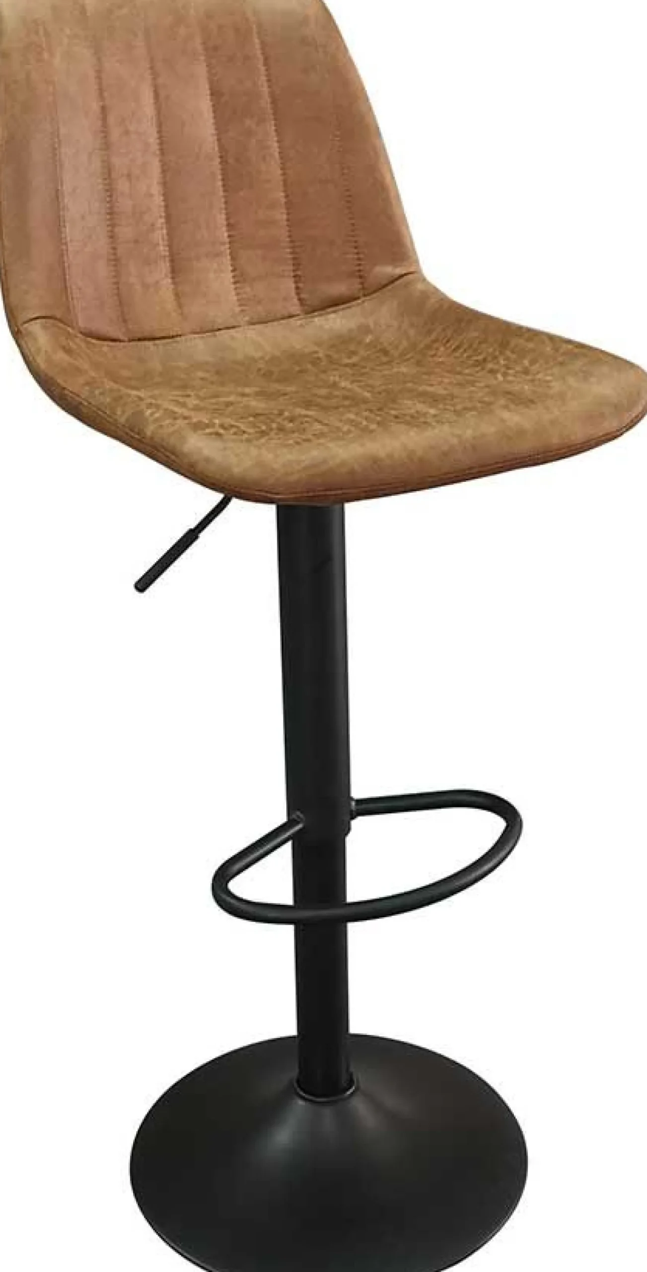 Rousseau Barhocker mit Streifenmuster Madeira-Cognac