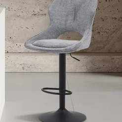 Rousseau Barhocker Morris - 51x53x100-121cm - verstellbar - dunkeler Stoff