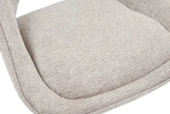 Rousseau Barhocker Morris - 51x53x100-121cm - verstellbar - heller Stoff