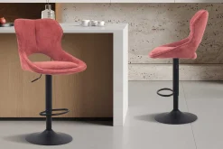 Rousseau Barhocker Morris - 51x53x100-121cm - verstellbar - er Stoff