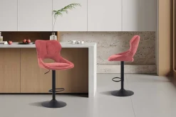 Rousseau Barhocker Morris - 51x53x100-121cm - verstellbar - er Stoff