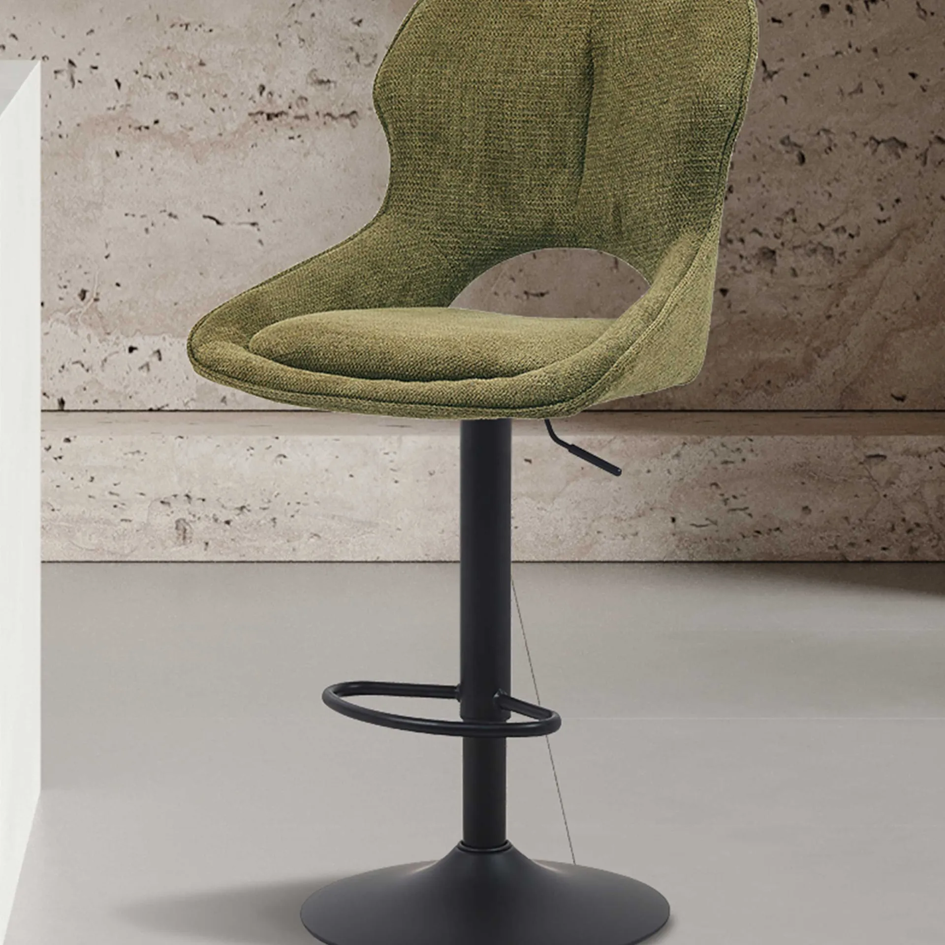 Rousseau Barhocker Morris - 51x53x100-121cm - verstellbar - er Stoff