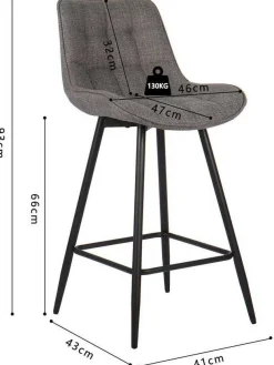 Rousseau Barhocker Riva | 46 x 55 x 93 cm |