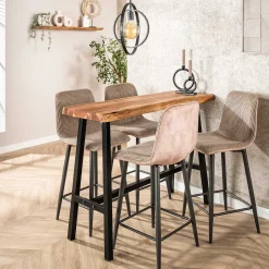 Emob Barhocker Rock - 45x50x99cm - gerippter Samt
