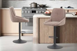 Rousseau Barhocker Sabine - 50x60x100-121cm - verstellbar - drehbar - sand