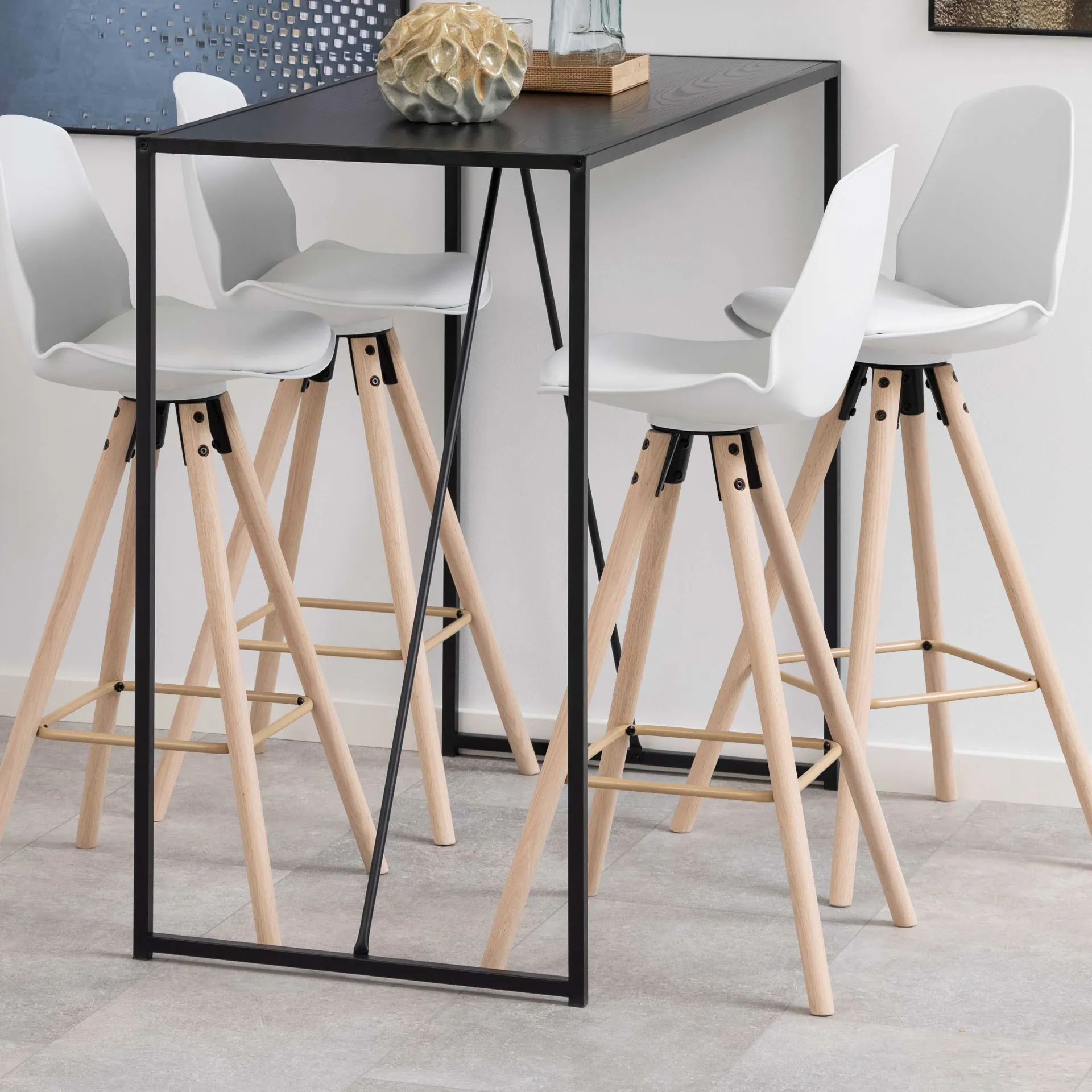 Emob Barhocker Sammy - weiß/beige