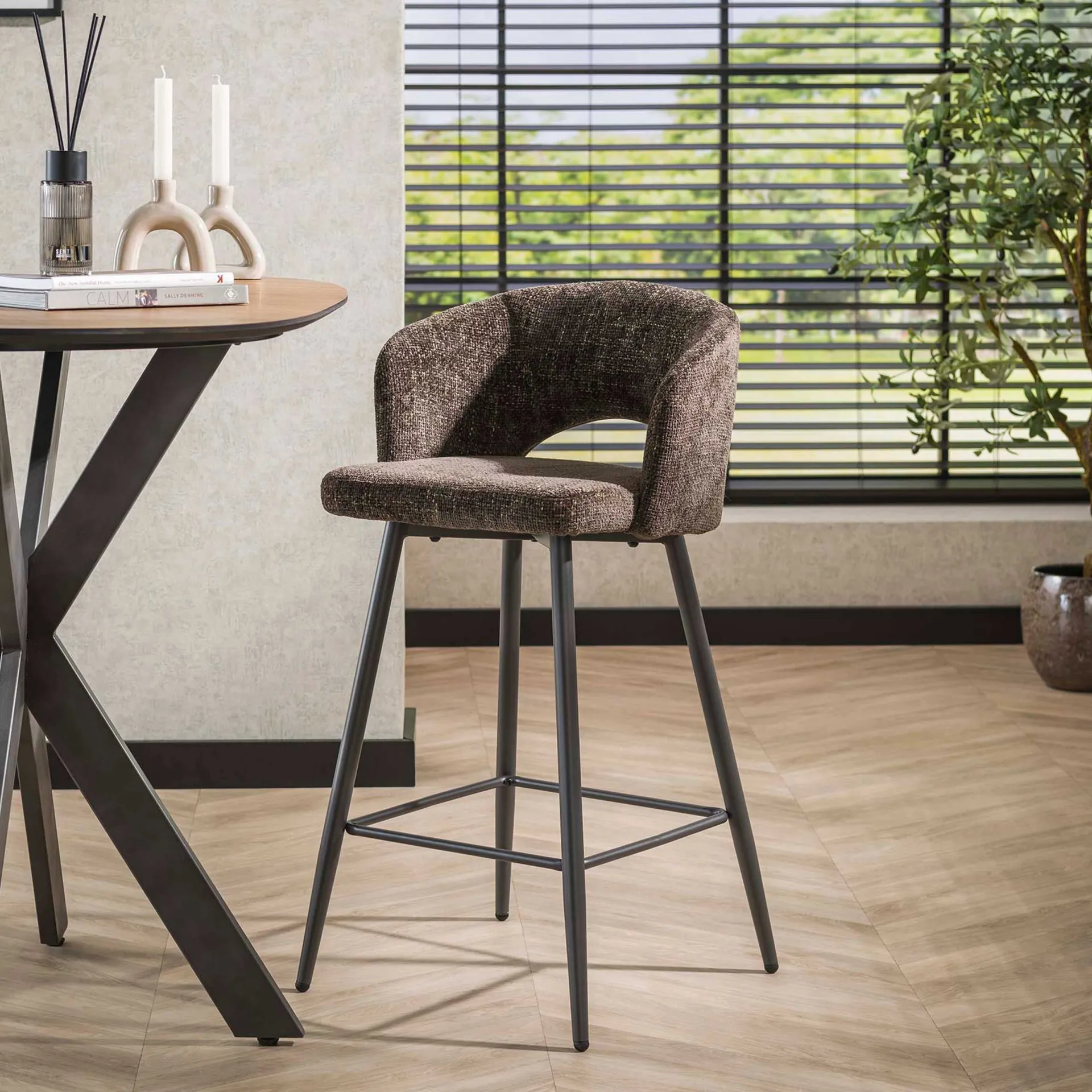 Emob Barhocker Sieglinde - 51x50x94cm - er Bouclé
