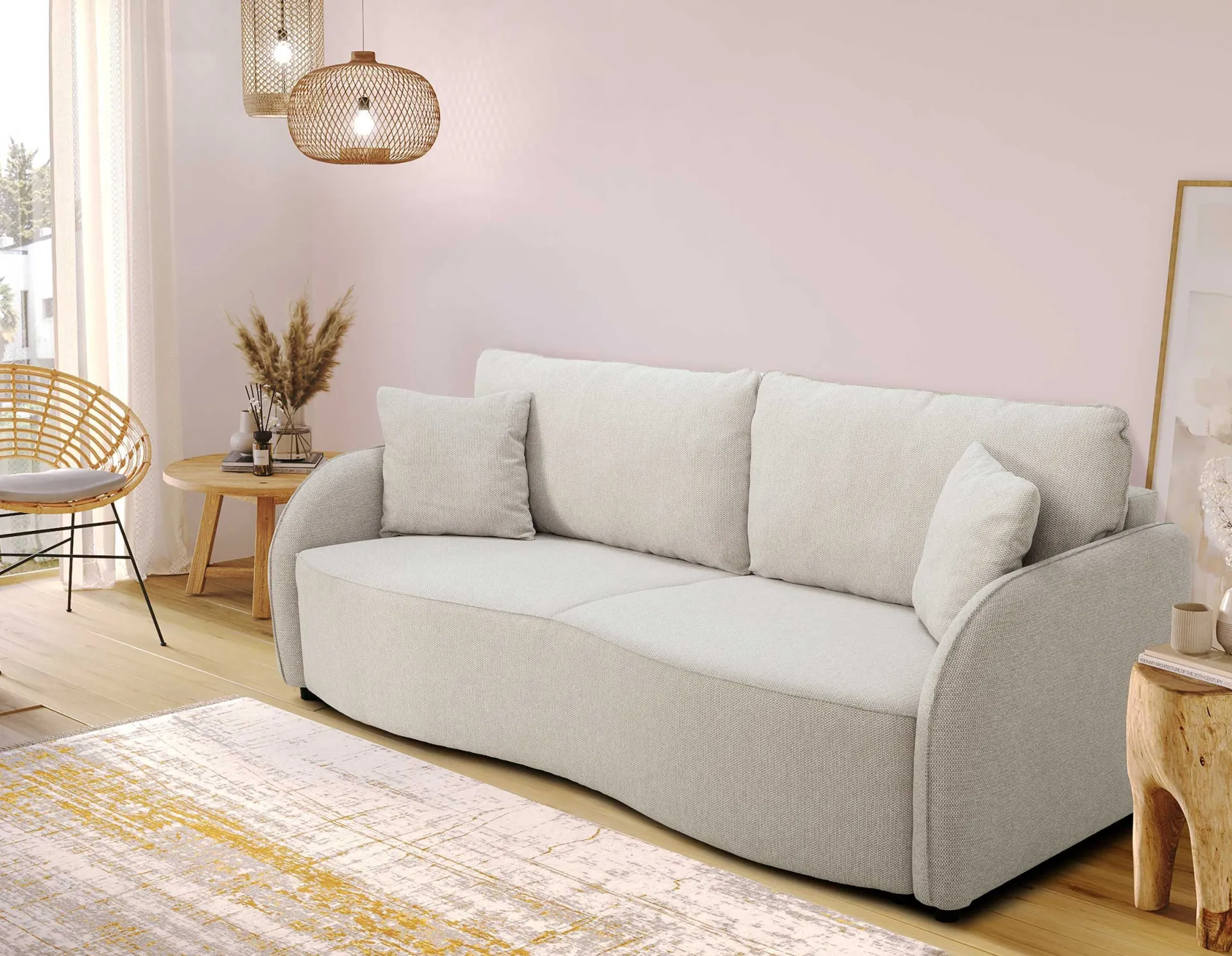 PGS Bari 3-Sitzer Sofa 215x100x88cm - mit Stauraum -