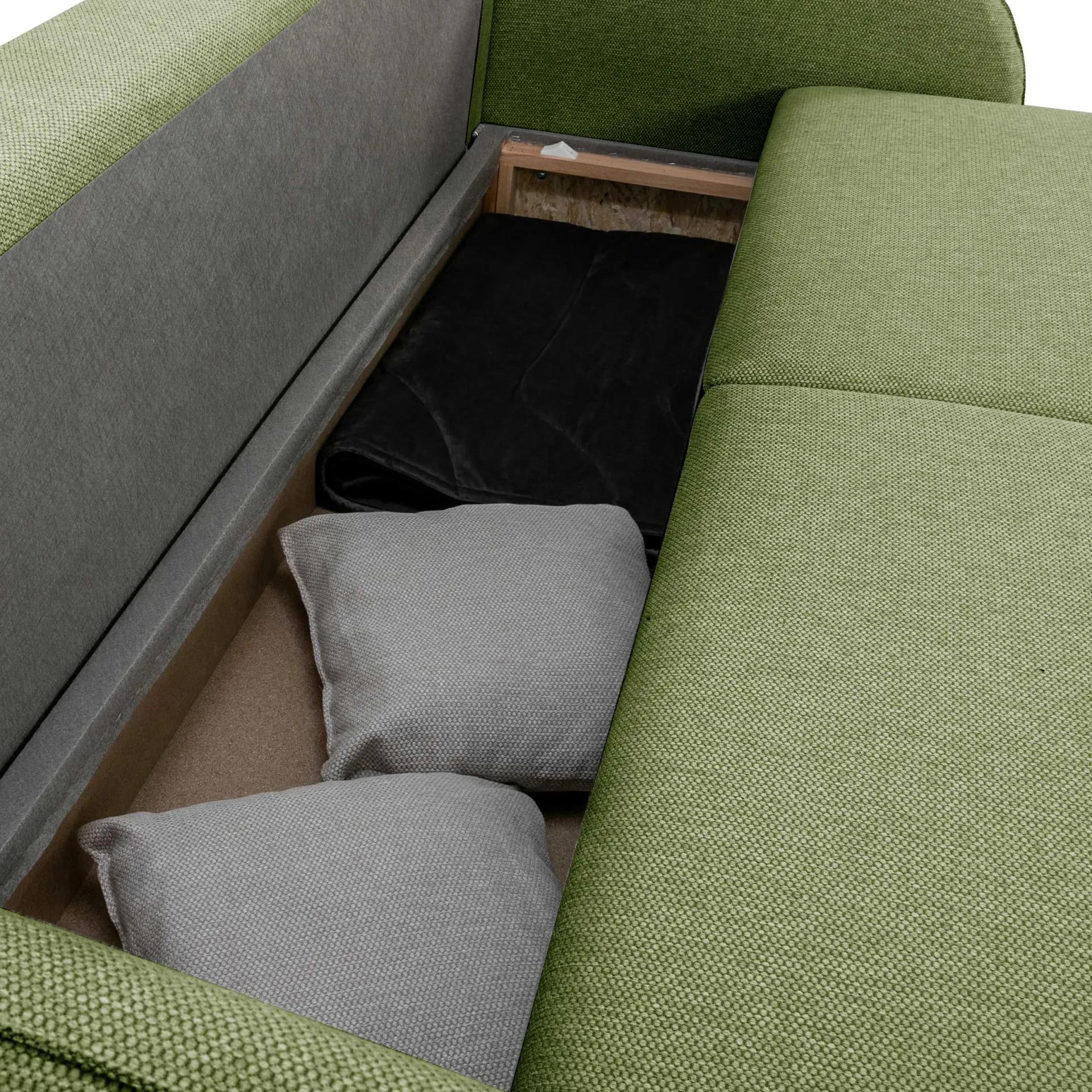 PGS Bari 3-Sitzer Sofa 215x100x88cm - mit Stauraum - oliv