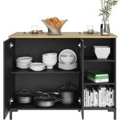 Barschrank Manchester | 120 x 66 x 93 cm | Design Helvezia Oak
