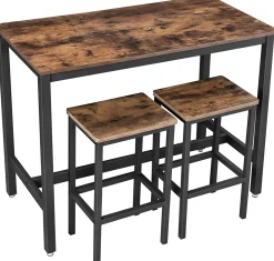 Vasagle Bar-Set Isolde 120x60 Industrie - braun/schwarz