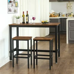 Vasagle Bar-Set Isolde 120x60 Industrie - braun/schwarz