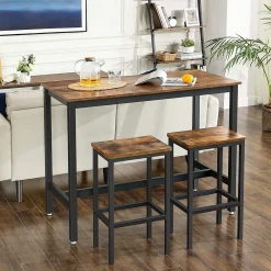 Vasagle Bar-Set Isolde 120x60 Industrie - braun/schwarz
