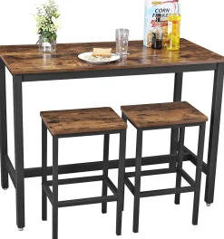 Vasagle Bar-Set Isolde 120x60 Industrie - braun/schwarz
