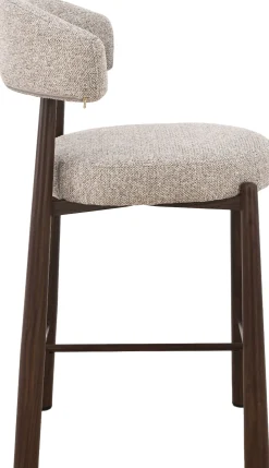 Emob Barstuhl Silo - 56x55x82cm - Metall - greige/Walnuss
