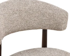 Emob Barstuhl Silo - 56x55x82cm - Metall - greige/Walnuss