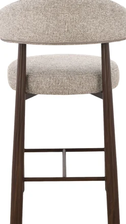 Emob Barstuhl Silo - 56x55x82cm - Metall - greige/Walnuss
