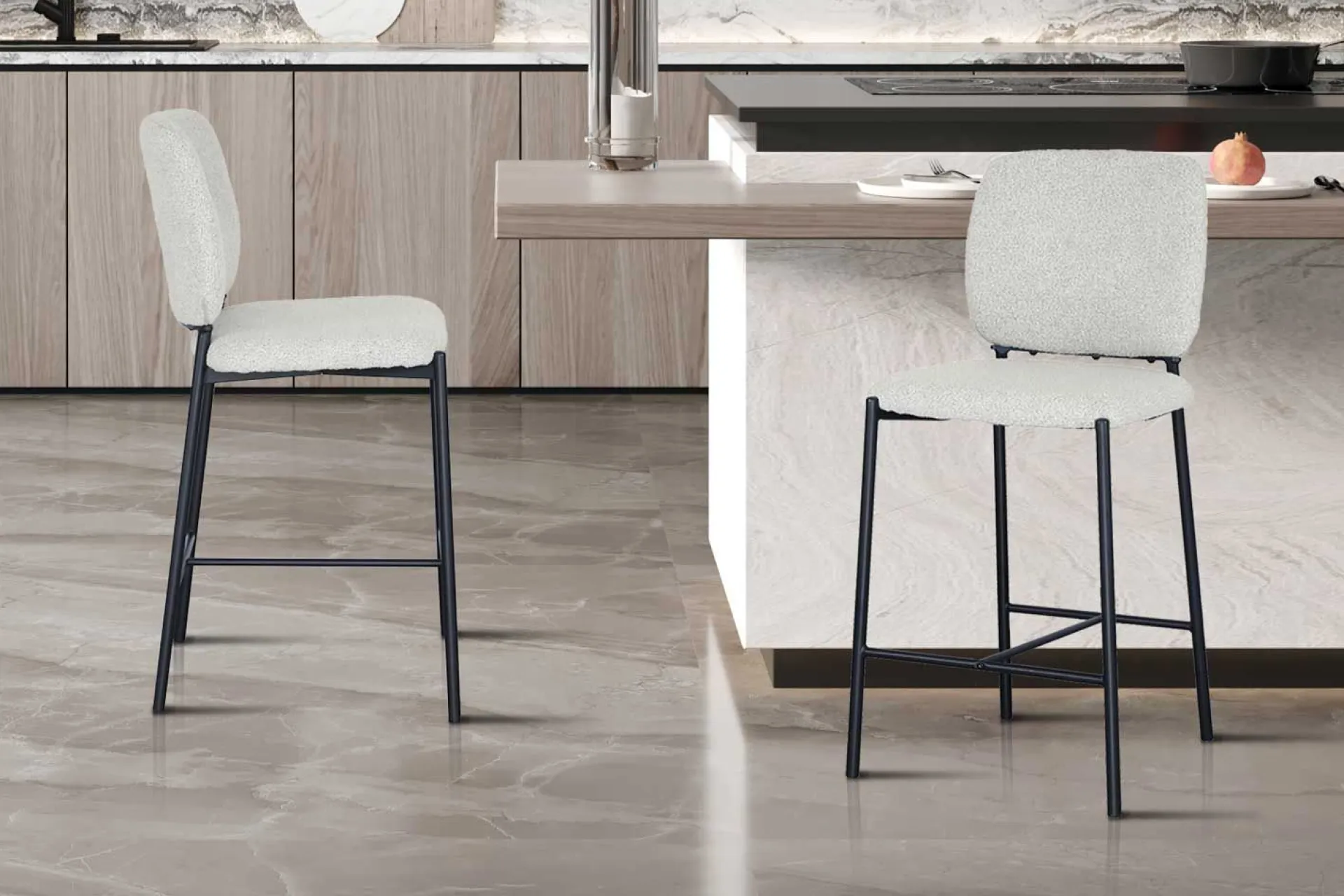 Rousseau Barstuhl Sophia | 45 x 56 x 99 cm | Beige