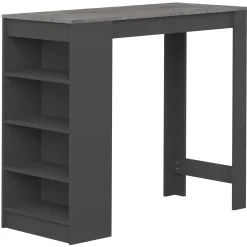 Temahome Bartable Aravis 115x50 mit Stauraum - Schwarz/Beton