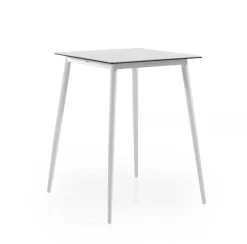 Gescova Bartisch Luca - Aluminium - 80x80 cm - Hellgraue Keramikplatte
