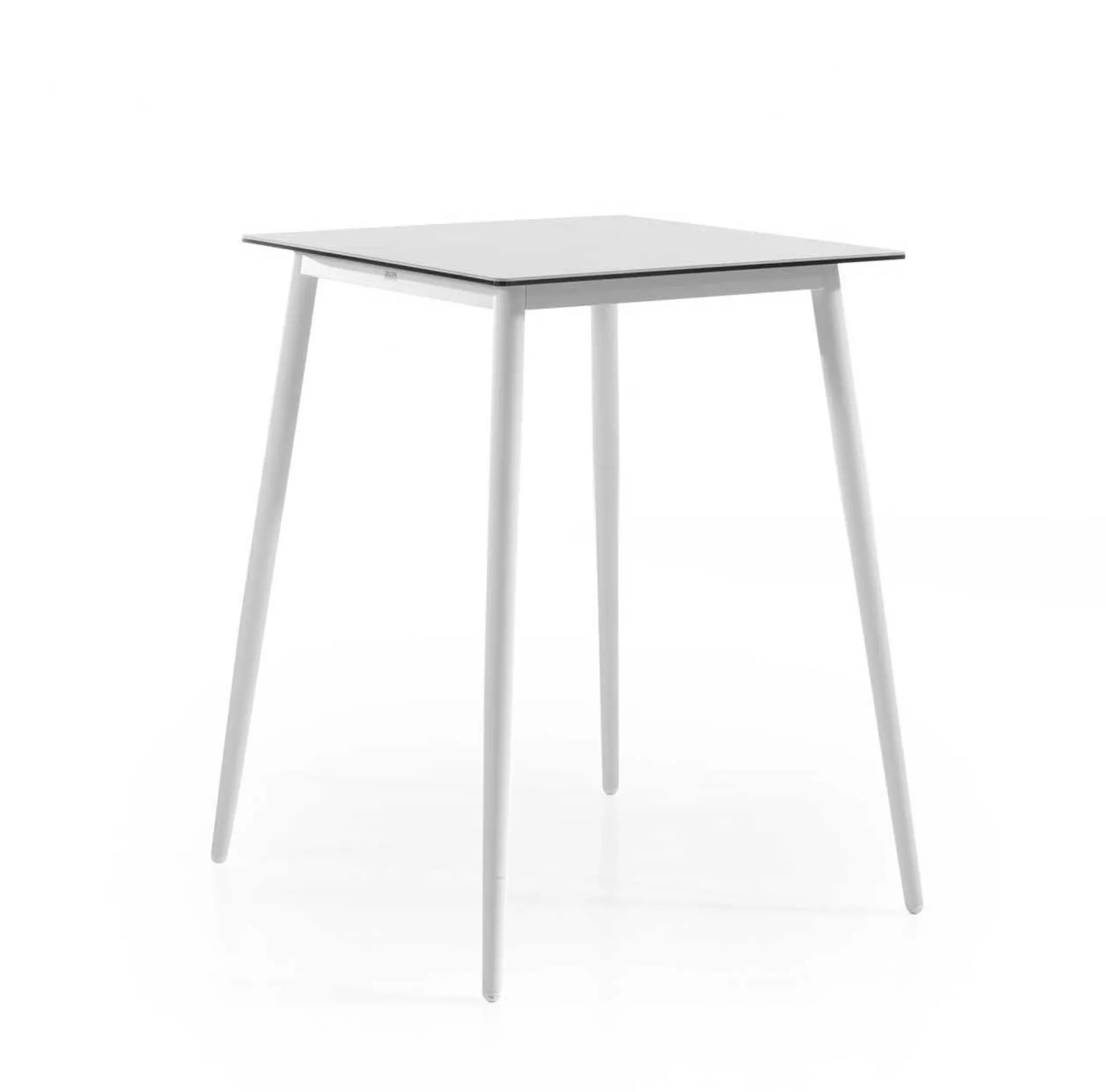 Gescova Bartisch Luca - Aluminium - 80x80 cm - Hellgraue Keramikplatte