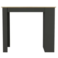 Emob Bartisch Monaco - 120x52x102cm - mit Stauraum - Anthrazit/Eiche Dekor