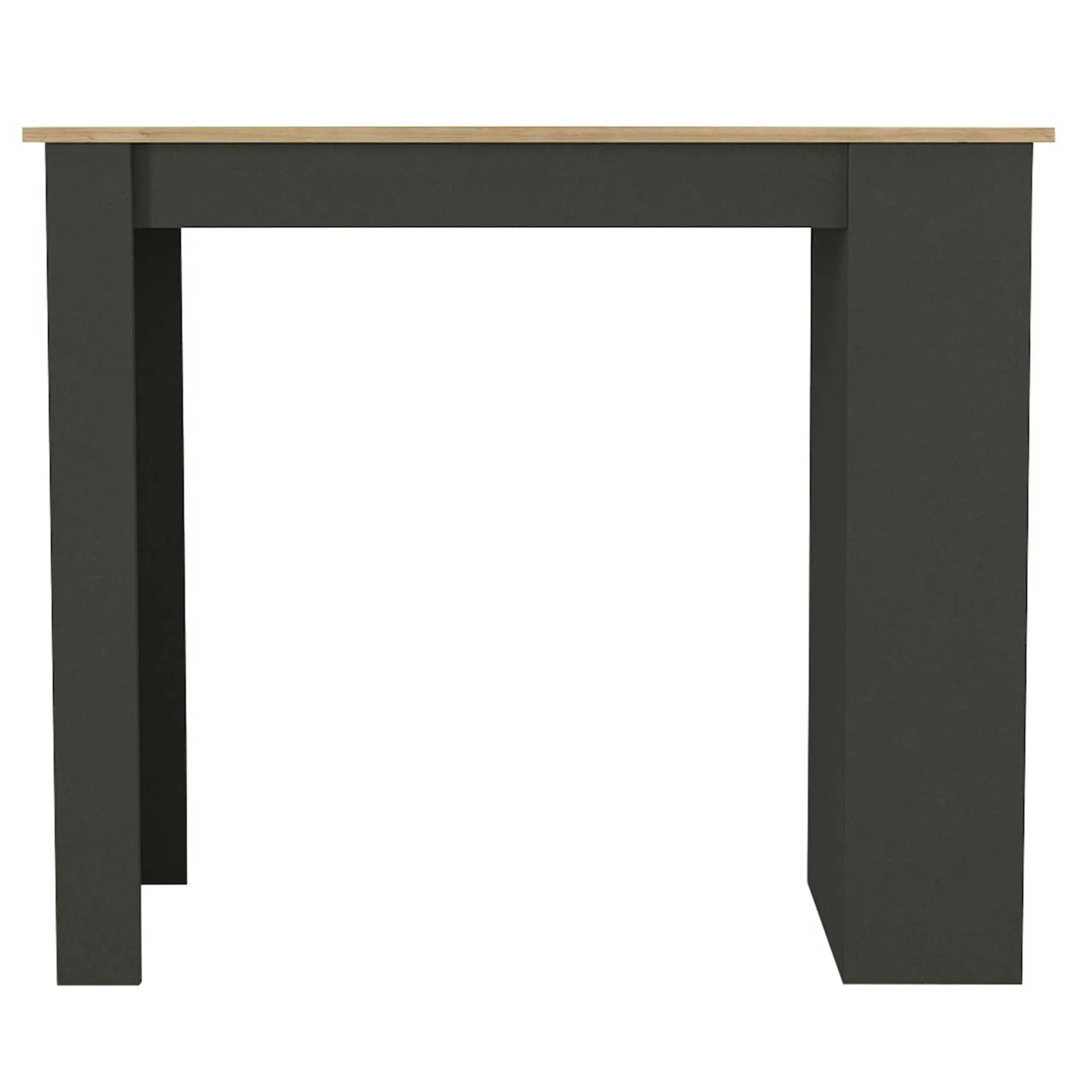 Emob Bartisch Monaco - 120x52x102cm - mit Stauraum - Anthrazit/Eiche Dekor