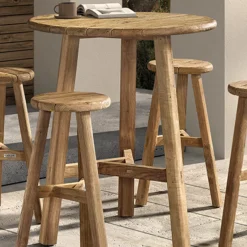 Gescova Bartisch Ribero - Ø90x106cm - recyceltes Teakholz