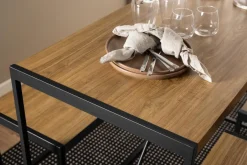 Emob Bartisch-Set Bahamas | Bartisch, Bank und zwei Barhocker | Oak Design