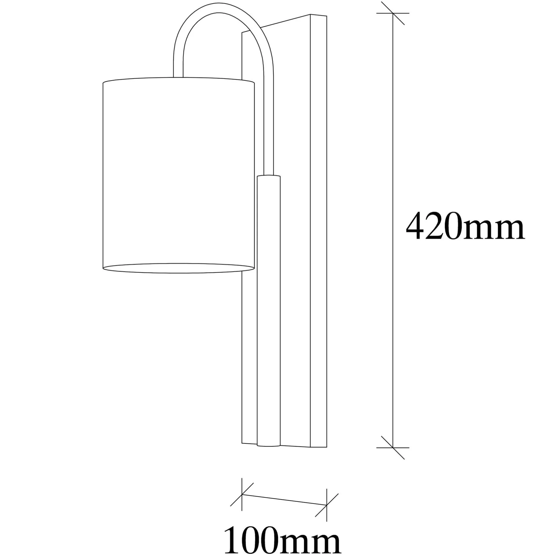 Emob Baston Wandleuchte | METALLGEHÄUSE | , Braun