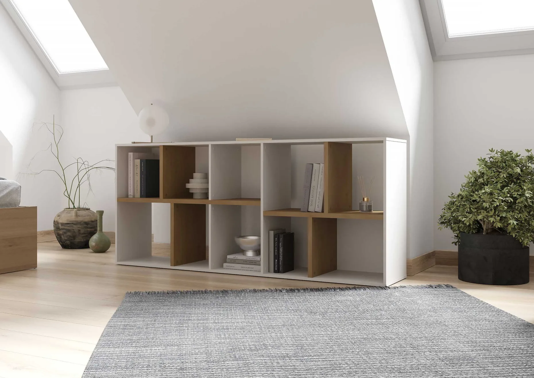 Bücherregal Access | 77,9 x 36 x 182,8 cm | Weiß