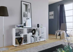 Bücherregal Azira 164 cm 8 offene Fächer-weiß