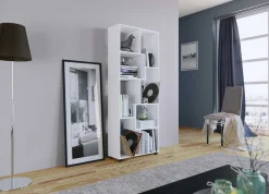 Bücherregal Azira 164 cm 8 offene Fächer-weiß