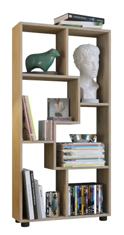 Bücherregal Azira 116 cm 6 offene Fächer-Sonoma Eiche