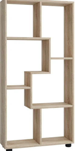 Bücherregal Azira 116 cm 6 offene Fächer-Sonoma Eiche