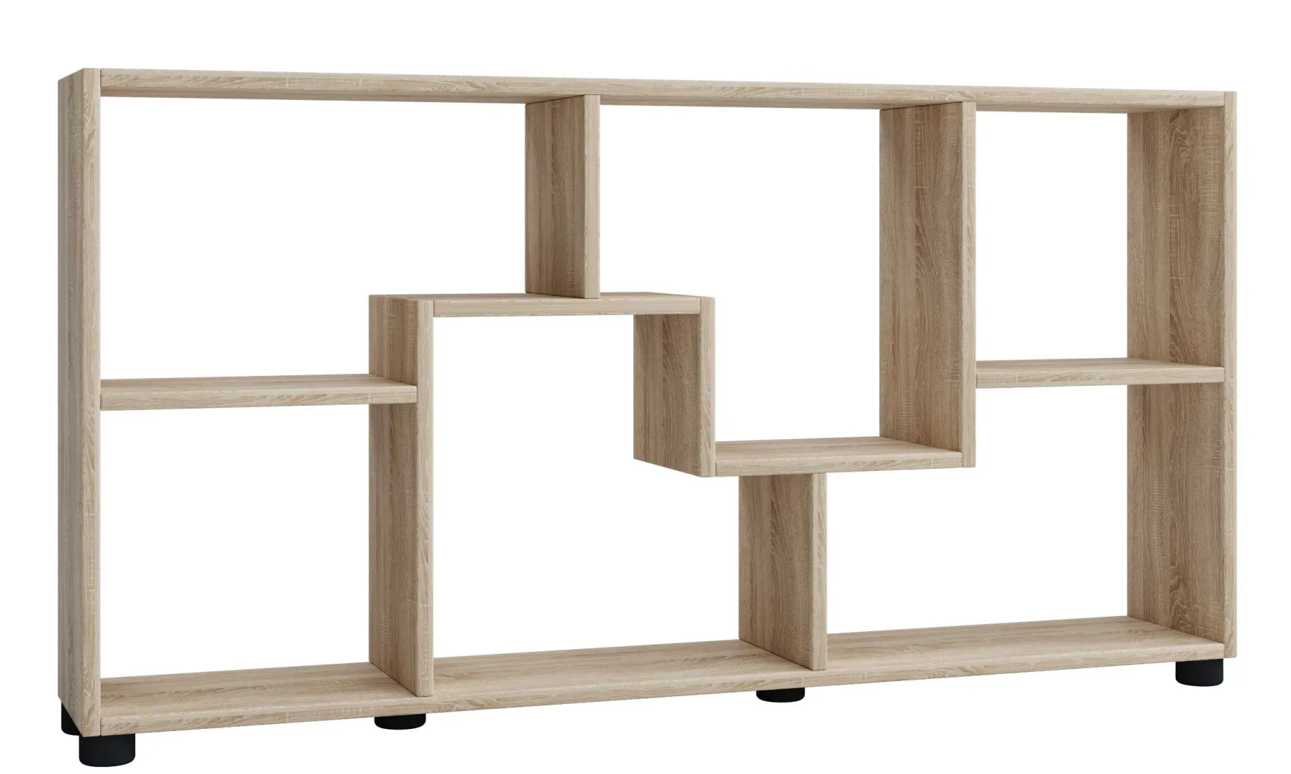 Bücherregal Azira 116 cm 6 offene Fächer-Sonoma Eiche
